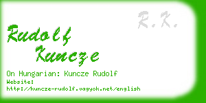 rudolf kuncze business card